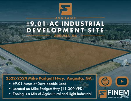 VacantLand space for Sale at ±9.01-Ac Industrial Development Site in Augusta