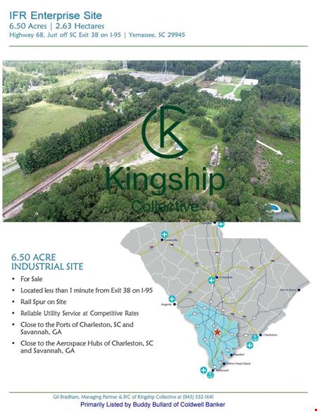 Industrial space for Sale at CSX Rail Junction Location | 200,000 Sf Build-to-Suit Feasible | Dedicated Rail Spur | Tier III County Incentives in Yemassee