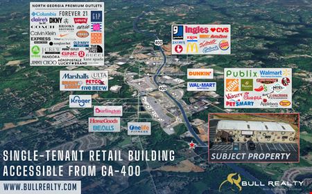 Retail space for Sale at Single-Tenant Retail Building Accessible From GA-400  | ±4,000 | Sale Leaseback | NNN Lease in Dawsonville