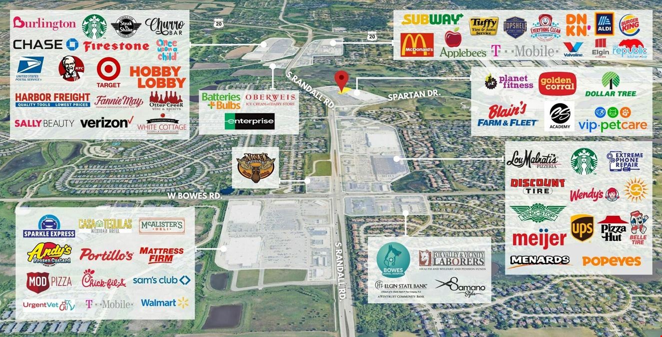 Outparcel Land For Sale - 615 South Randall Rd.