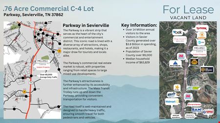 Land space for Rent at Parkway in Sevierville