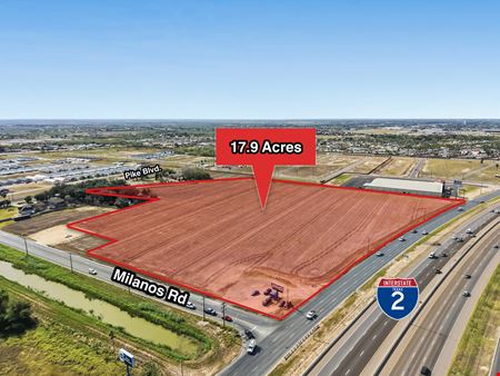 VacantLand space for Sale at HARD CORNER ON INTERSTATE 2 & MILANO ROAD, WESLACO, TX in WESLACO