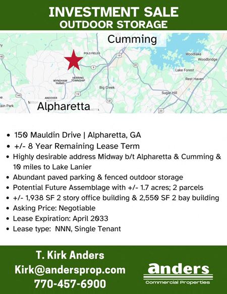 Industrial space for Sale at 150 Maudlin drive in Alpharetta