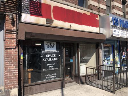 Retail space for Rent at 3411 Broadway in New York
