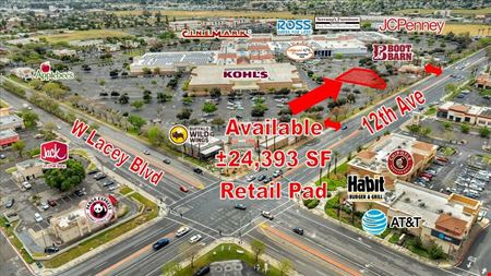 VacantLand space for Rent at Prime Hanford Mall Potential Retail Pad in Hanford