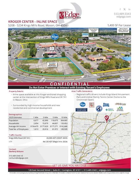 Retail space for Rent at KROGER CENTER - INLINE SPACE in Mason
