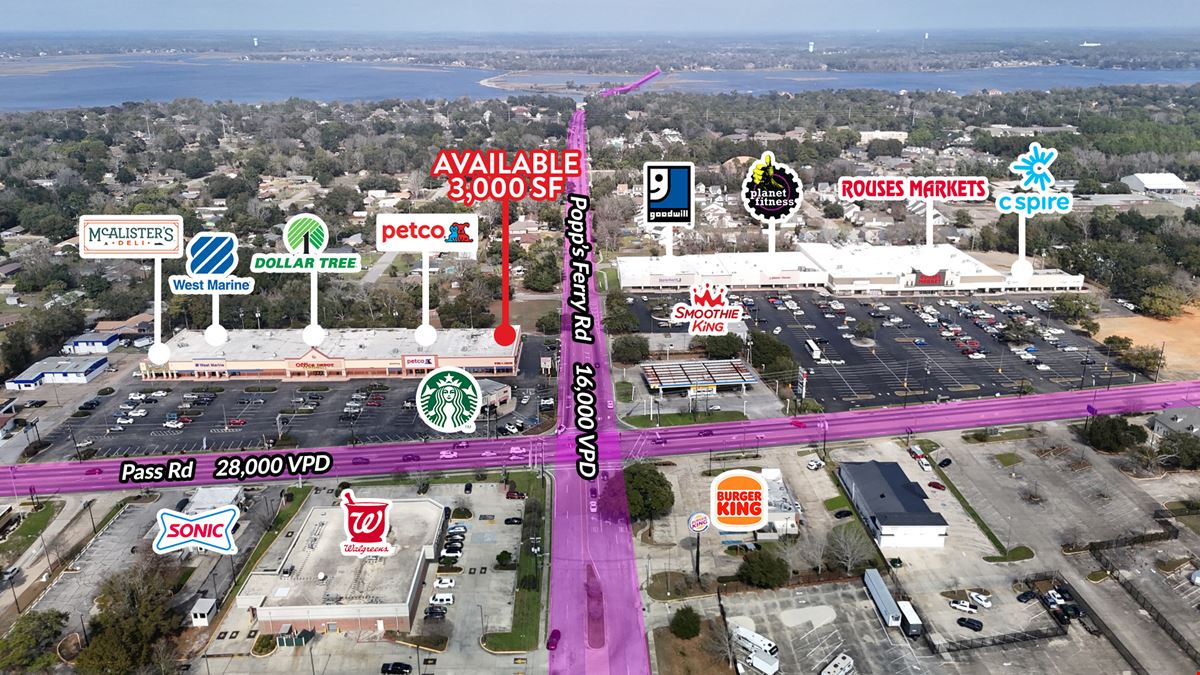 +/-3,000 SF Retail Unit in The Shoppes at Popps Ferry