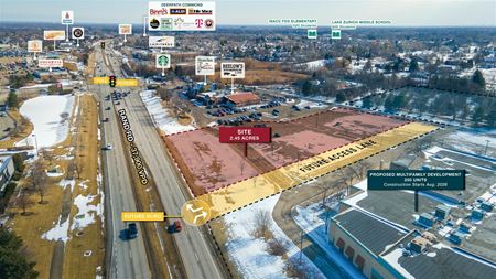Retail space for Rent at 2.45 Acre Pad Available for Lease in Lake Zurich