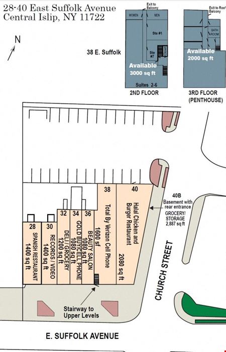 Retail space for Rent at 28-40 E Suffolk Ave in Central Islip