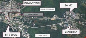 50 ac. 3 ac. development envelope.  3 miles to Med center