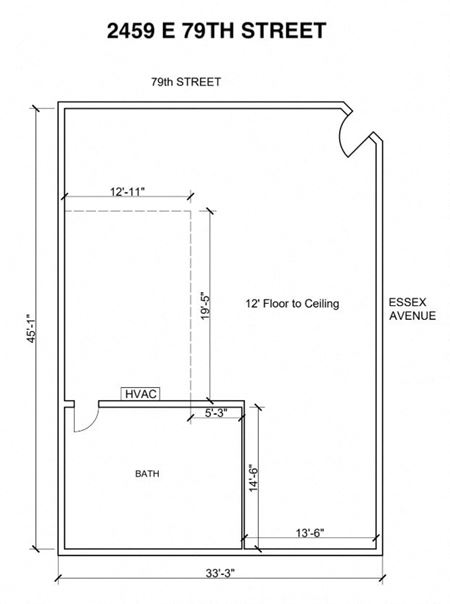 Retail space for Rent at 2459 E 79th St. - +/-1,500 SF Commercial Storefront in Chicago