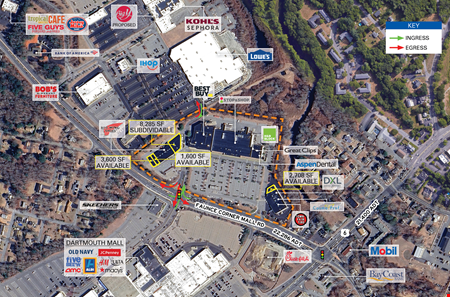 Retail space for Rent at Towne Center in North Dartmouth