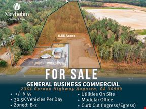 6.55 Acre General Business Zoned Lot