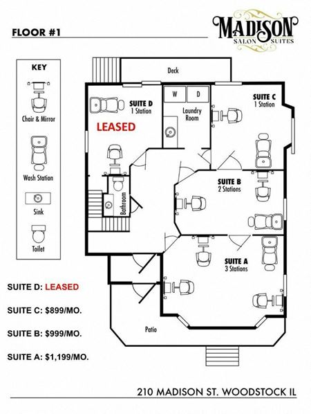 Retail space for Rent at Salon Suites in Woodstock