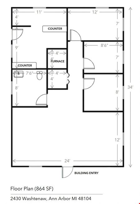 Office space for Rent at Standalone Office Building for Lease in Ann Arbor