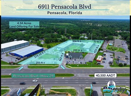 Land space for Sale at 6911 Pensacola Blvd | 4± Acre Development Opportunity For Sale in Pensacola