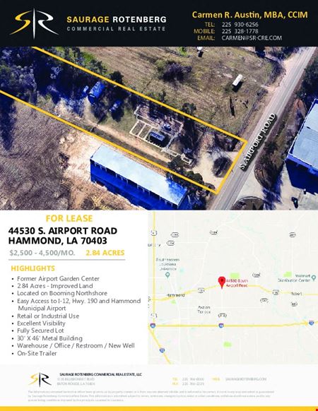Improved / Secured Land - 2.84 AC