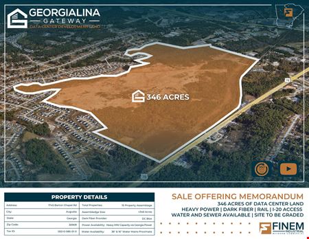 VacantLand space for Sale at Georgialina Gateway Park | 346 Acres of Development Land in Augusta