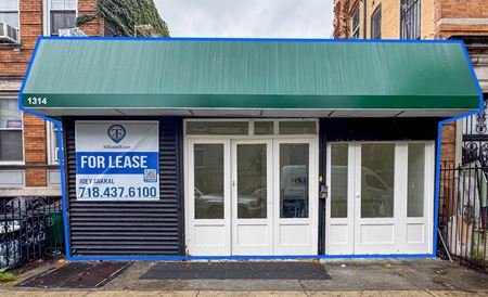 Retail space for Rent at 550 SF | 1314 Bergen Street | Vanilla Box Retail Office Space with Glass Frontage for Lease in Brooklyn