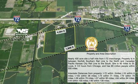 VacantLand space for Sale at I-72 Dual Rail Site in Sangamon County