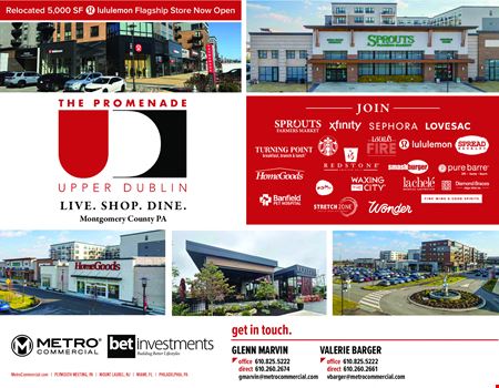 Retail space for Rent at Promenade at Upper Dublin in Upper Dublin