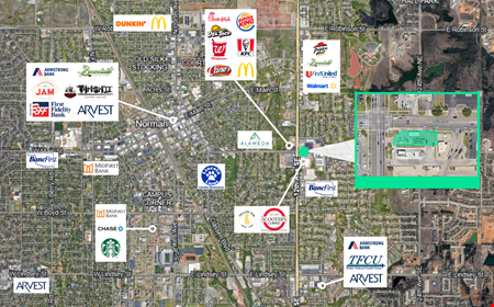 VacantLand space for Rent at 1200 E Alameda St - Ground Lease Opportunity - East Side of Norman in Norman