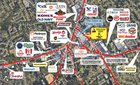 Retail space for Rent at Towne Center Market in Snellville