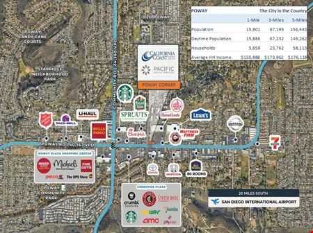 Retail space for Rent at Poway City Centre Corner in Poway