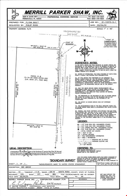 Vacant Commercial Land in Pace, FL