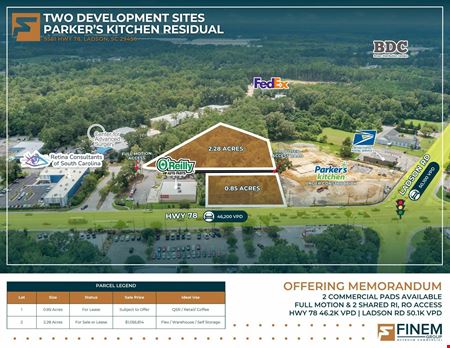VacantLand space for Rent at Two Development Sites | Parker’s Kitchen Residual in Ladson