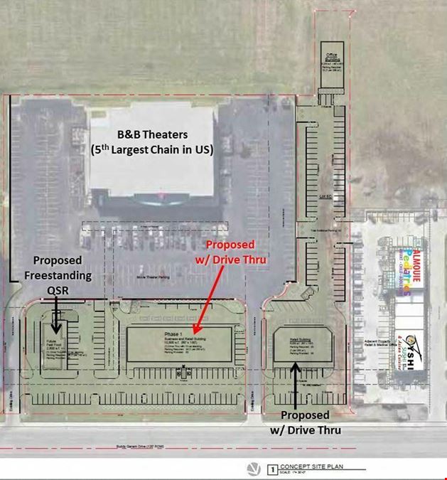 Proposed Free Standing and In Line Retail