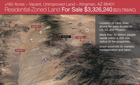 VacantLand space for Sale at ±160 Acres Kingman in Kingman