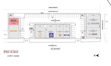 Retail space for Rent at New Multi-Tenant Development - 3621-51 North Western Avenue in Chicago