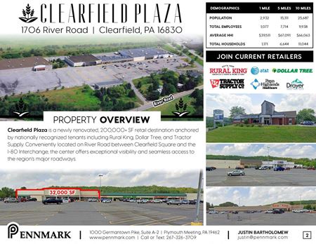Retail space for Rent at Clearfield Plaza in Clearfield