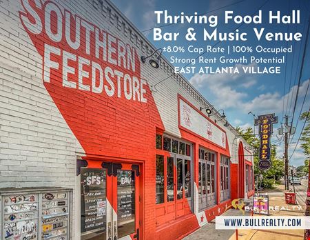 Retail space for Sale at Thriving Food Hall, Bar & Music Venue | ±8.0% Cap Rate | 100% Occupied | East Atlanta Village in Atlanta