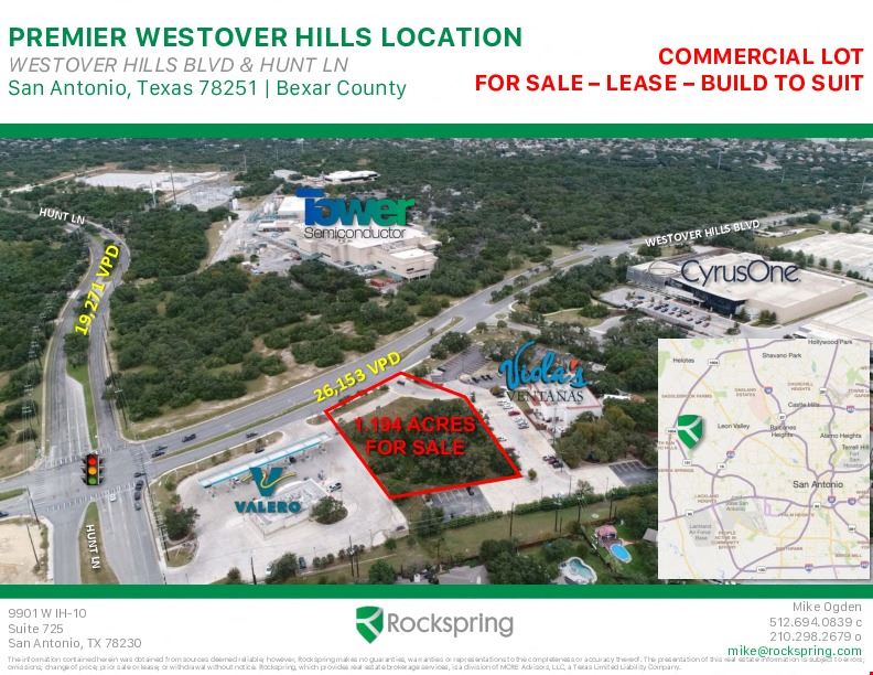 +/- 1.194 Ac | 0 Hunt Lane & Westover Hills | San Antonio
