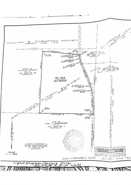 VacantLand space for Sale at Acreage Accessible to Central Expressway in ETJ of Tom Bean