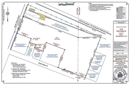 VacantLand space for Sale at 2+/- Acres up to 8+/- Acres w/Rail line access in Olean