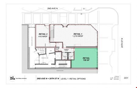 Retail space for Rent at Second & 20th in Birmingham