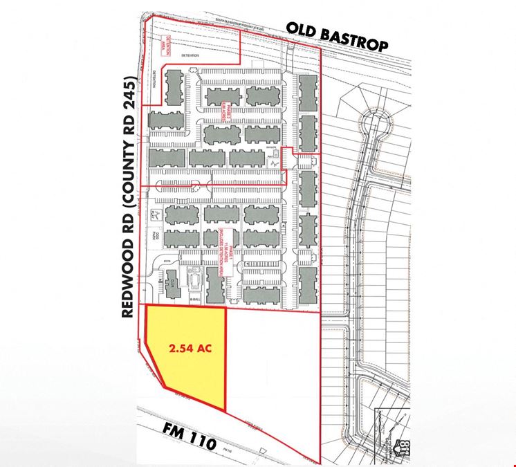 Redwood Rd (County Rd 245) Old Bastrop (FM 110) - Lot 2