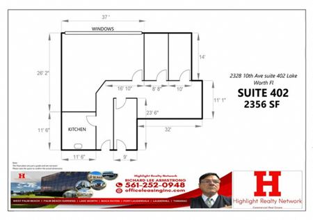 Office space for Rent at 2356 SF Suite 402 Professional and Medical Office Space in Lake Worth