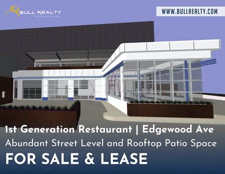 Retail space for Sale at 1st Generation Restaurant | Edgewood Avenue | Abundant Street Level and Rooftop Patio Space | For Sale & Lease in Atlanta