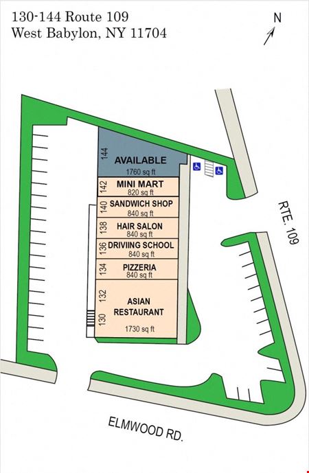 Retail space for Rent at 130-144 Rt. 109  in West Babylon