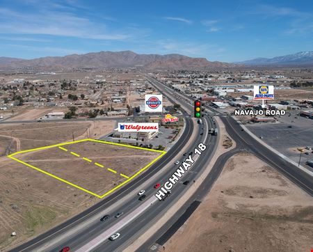 VacantLand space for Rent at NWC of Highway 18 and Navajo Rd in Apple Valley