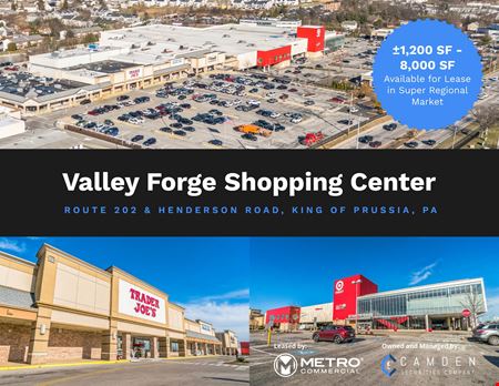 Retail space for Rent at Valley Forge Shopping Center in King of Prussia