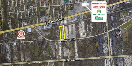 VacantLand space for Rent at 4.5-acre site available for lease on Old Gentilly Road in New Orleans