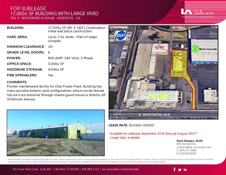 17,000± SF BUILDING WITH LARGE YARD