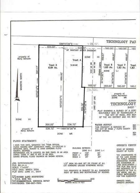 VacantLand space for Sale at 1629 Technology Parkway in Rome