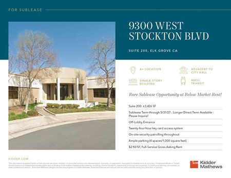 Office space for Rent at 9300 W Stockton Blvd in Elk Grove