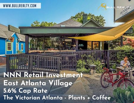 Retail space for Sale at NNN Retail Investment | East Atlanta Village | 5.6% Cap Rate | The Victorian Atlanta - Plants + Coffee in Atlanta